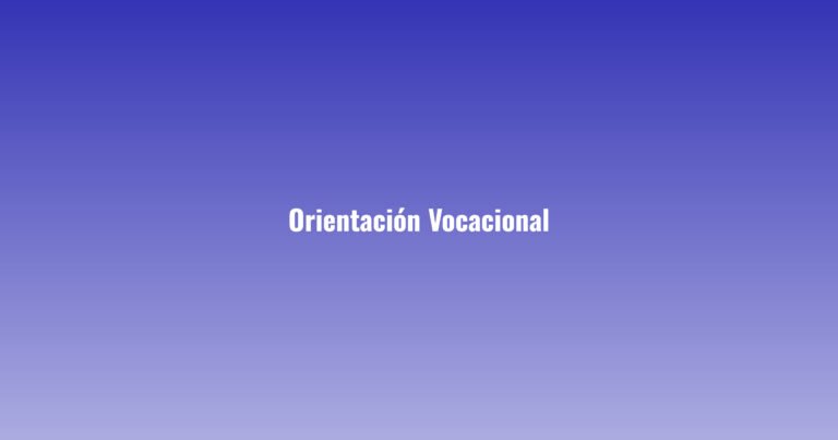 Orientación Vocacional