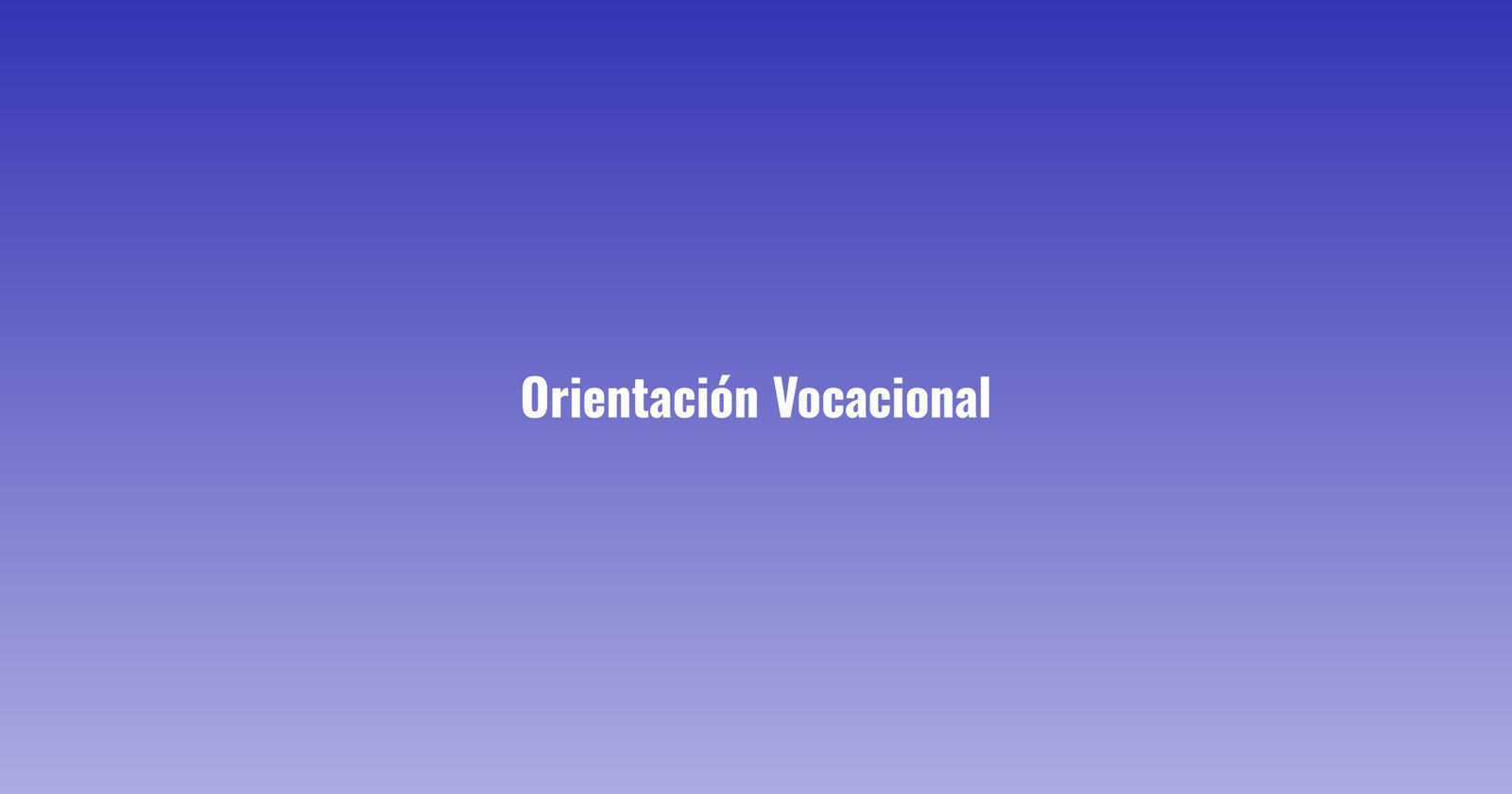 Orientación Vocacional