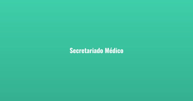 Secretariado Médico